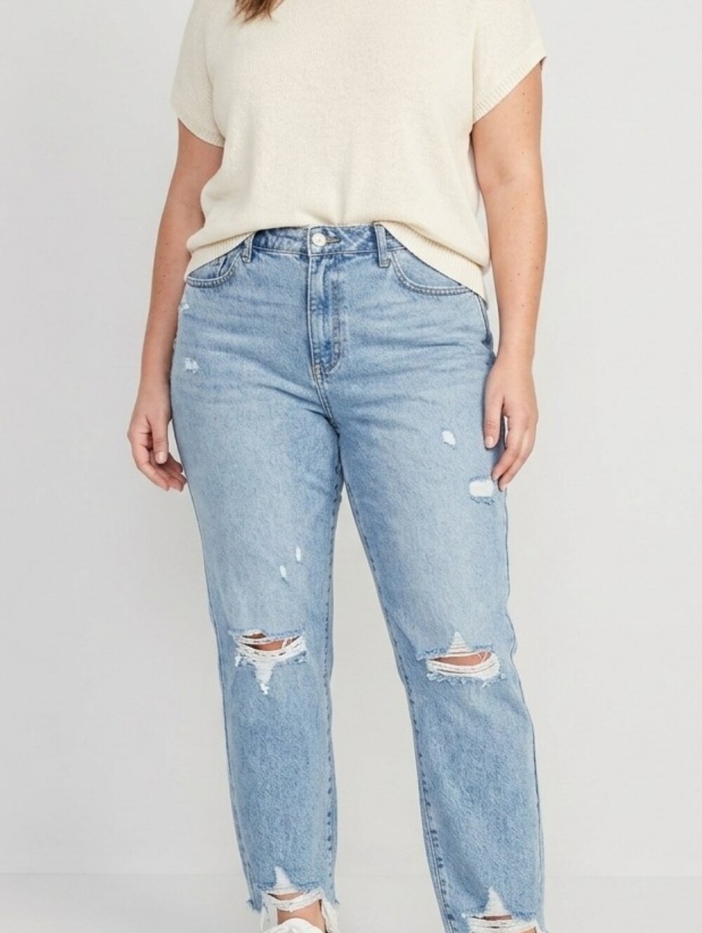 Missguided Womes Plus High-waisted Straight Thigh Slash Jeans (size: 14L)